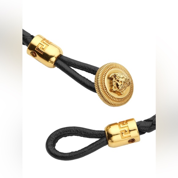Versace Medusa Biggie Braided Leather Bracelet! - Picture 2 of 3